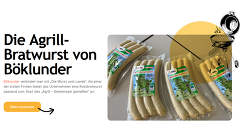 Rostbratwurst von Böklunder - mit dem Agrill-Logo
© Robert Quakernack